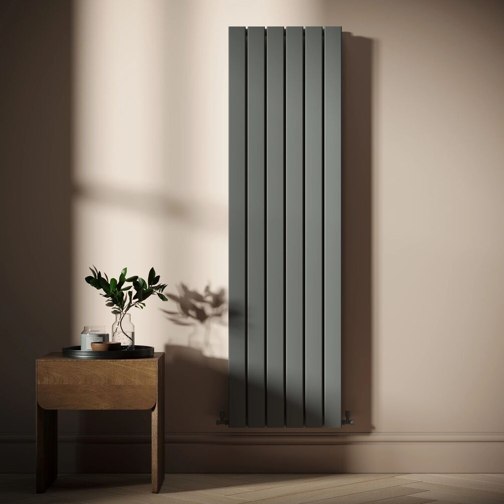JTP Enzo Anthracite 1600mm x 452mm Flat Panel Designer Radiator Lifestyle
